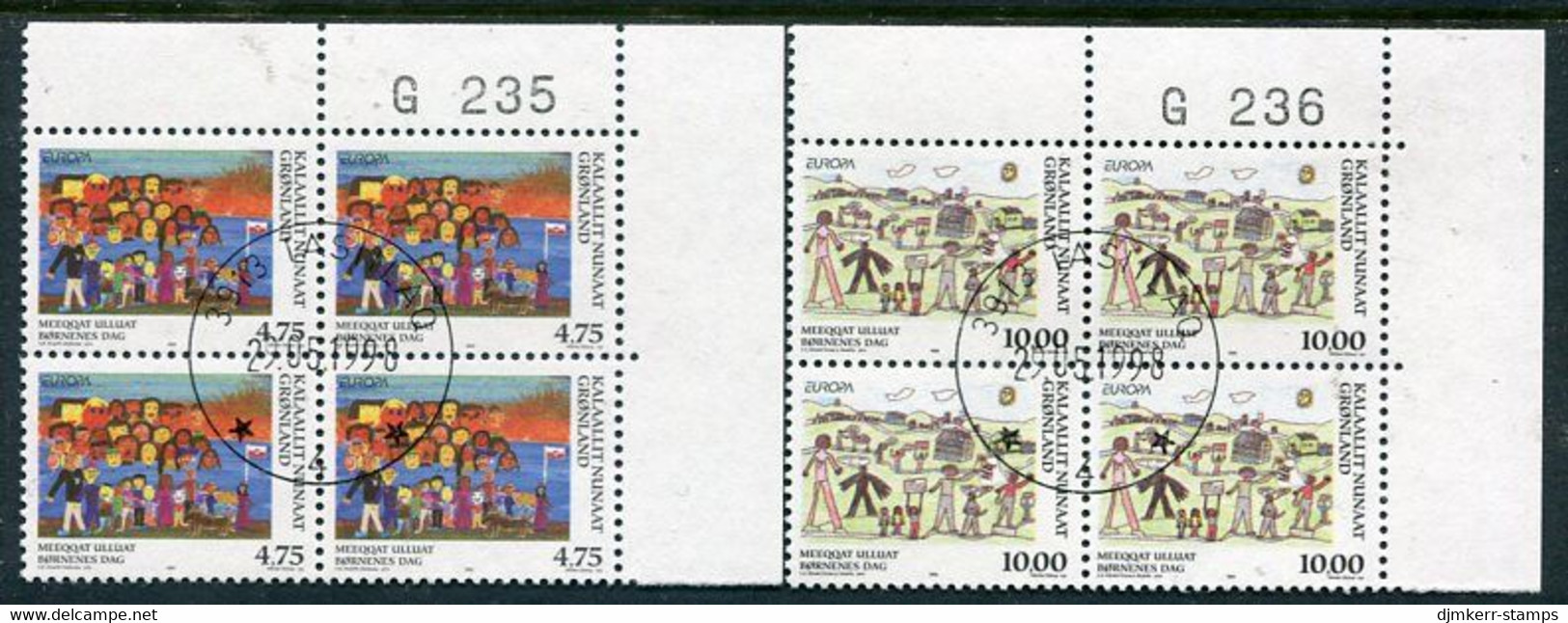 GREENLAND 1998 Europa: National Festivals Blocks Of 4. Used.  Michel 323-24 - Used Stamps