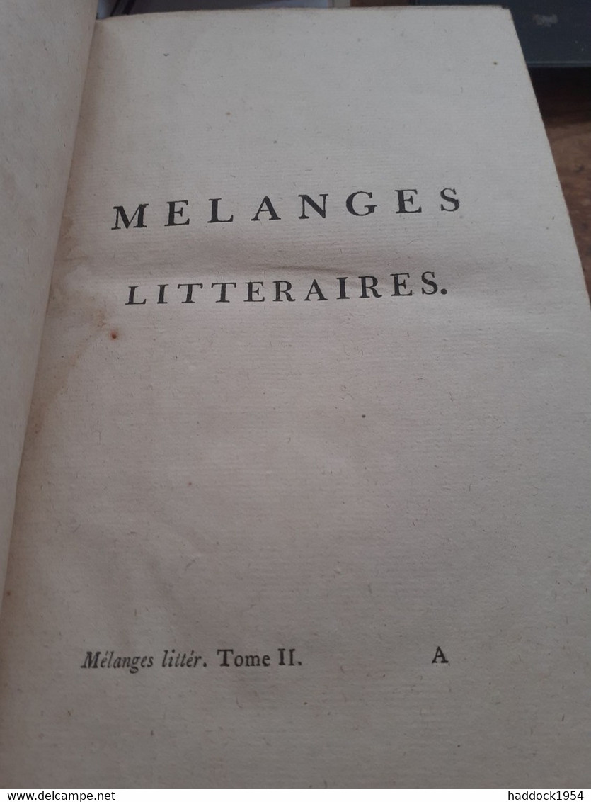 Mélanges Littèraires 3 Tomes VOLTAIRE Société Littèraire-typographique 1785 - Altri & Non Classificati