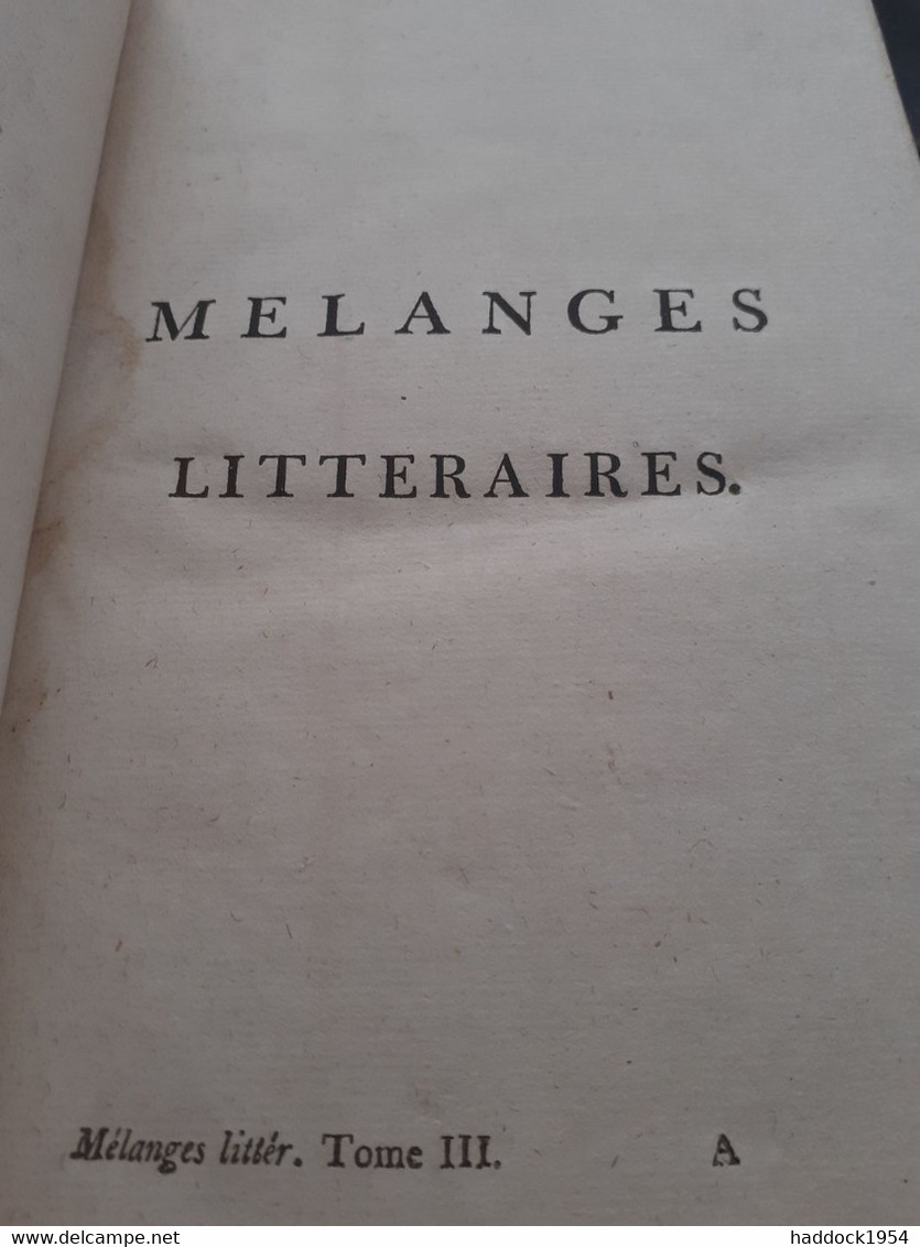 mélanges littèraires 3 tomes VOLTAIRE société littèraire-typographique 1785