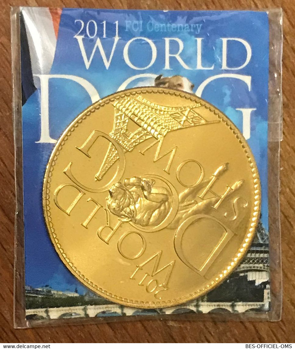 92 ROISY 2011 WORLD DOG SHOW AB 2011 AVEC ENCART MÉDAILLE ARTHUS BERTRAND JETON TOURISTIQUE MEDALS TOKENS COINS - 2011