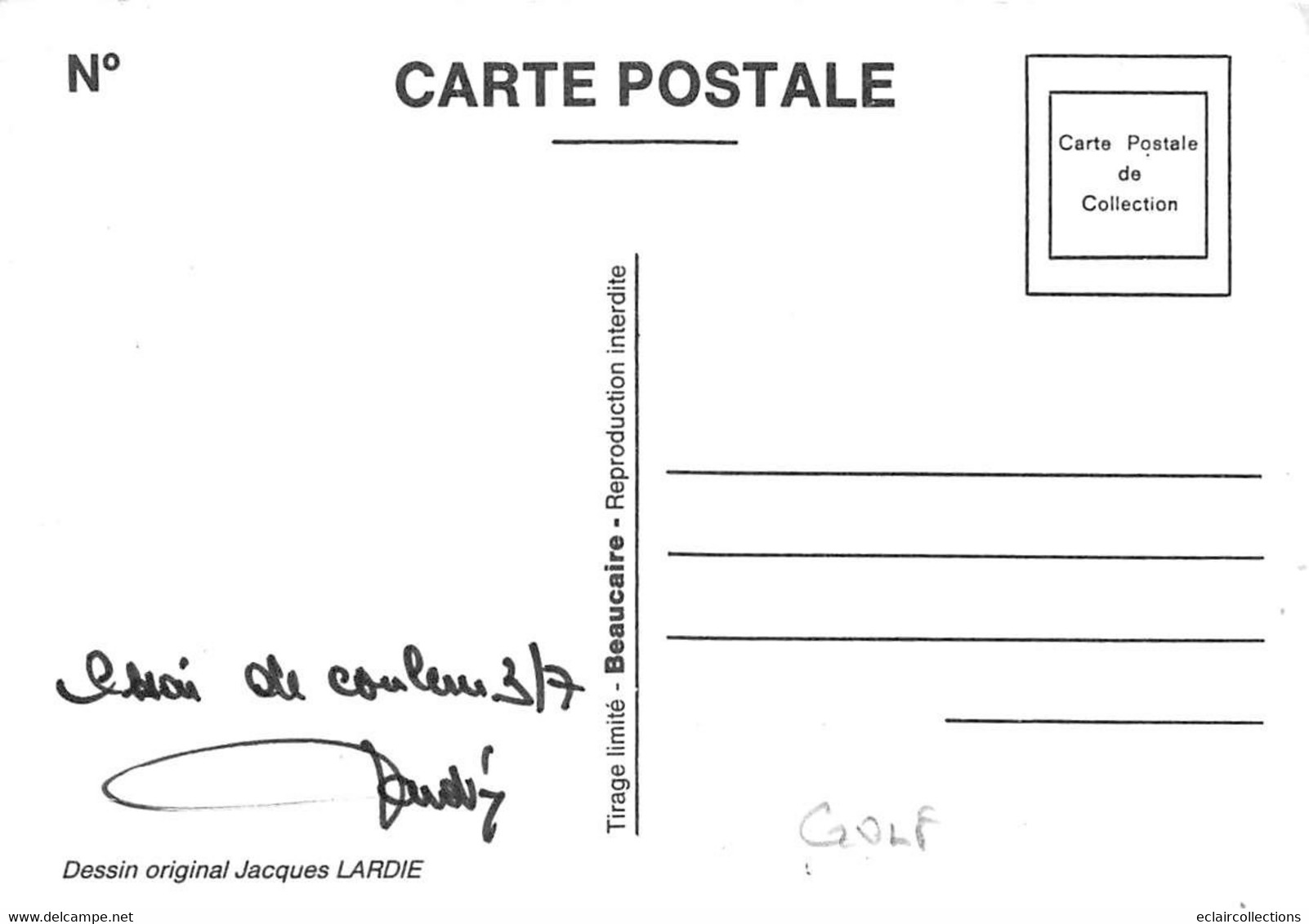Sport:   Golf  Satyrique Politique.   Chirac Le Pen.  Giscard    Pan Dans La Gueule   Illustré. Tirage 85   (voir Scan) - Golf