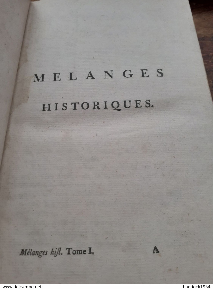 Mélanges Historiques 2 Tomes VOLTAIRE Société Littéraire-typographique 1785 - Altri & Non Classificati