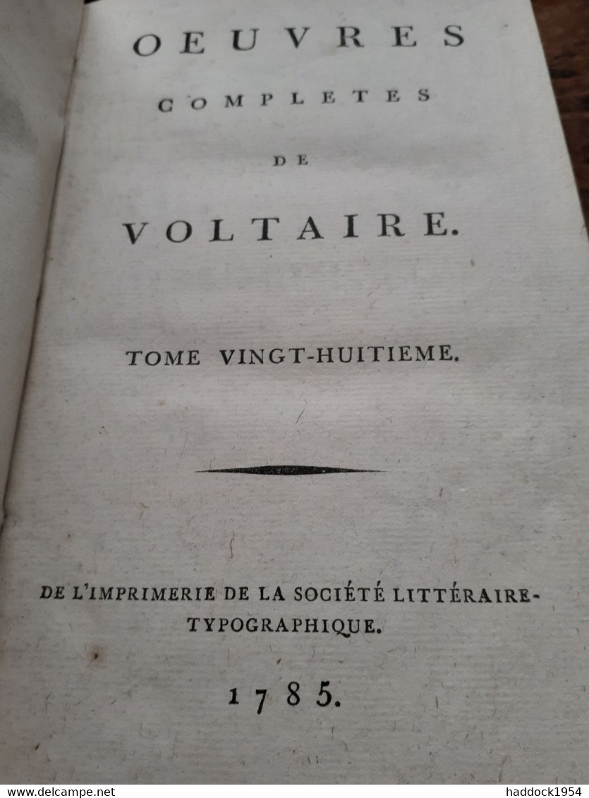 Mélanges Historiques 2 Tomes VOLTAIRE Société Littéraire-typographique 1785 - Altri & Non Classificati