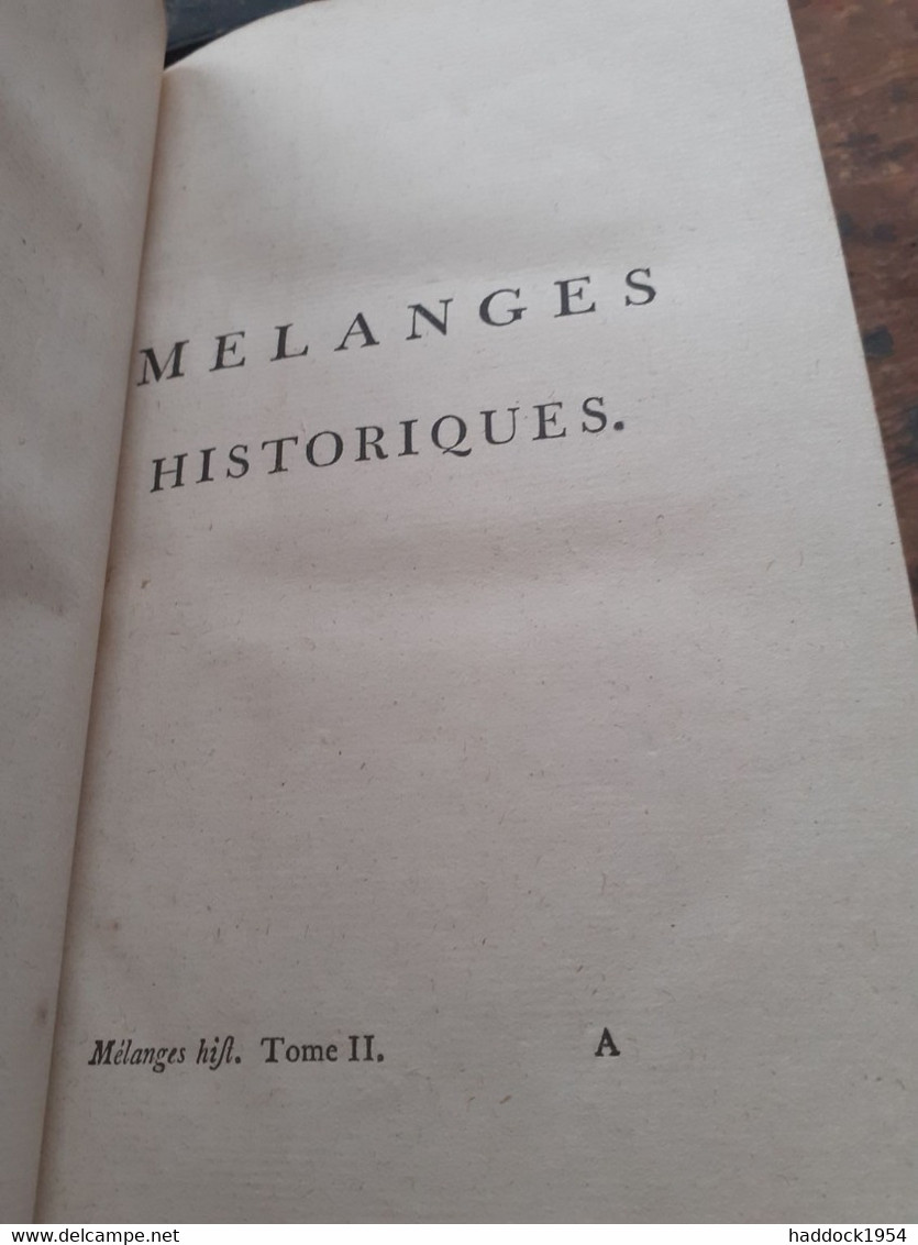 Mélanges Historiques 2 Tomes VOLTAIRE Société Littéraire-typographique 1785 - Altri & Non Classificati