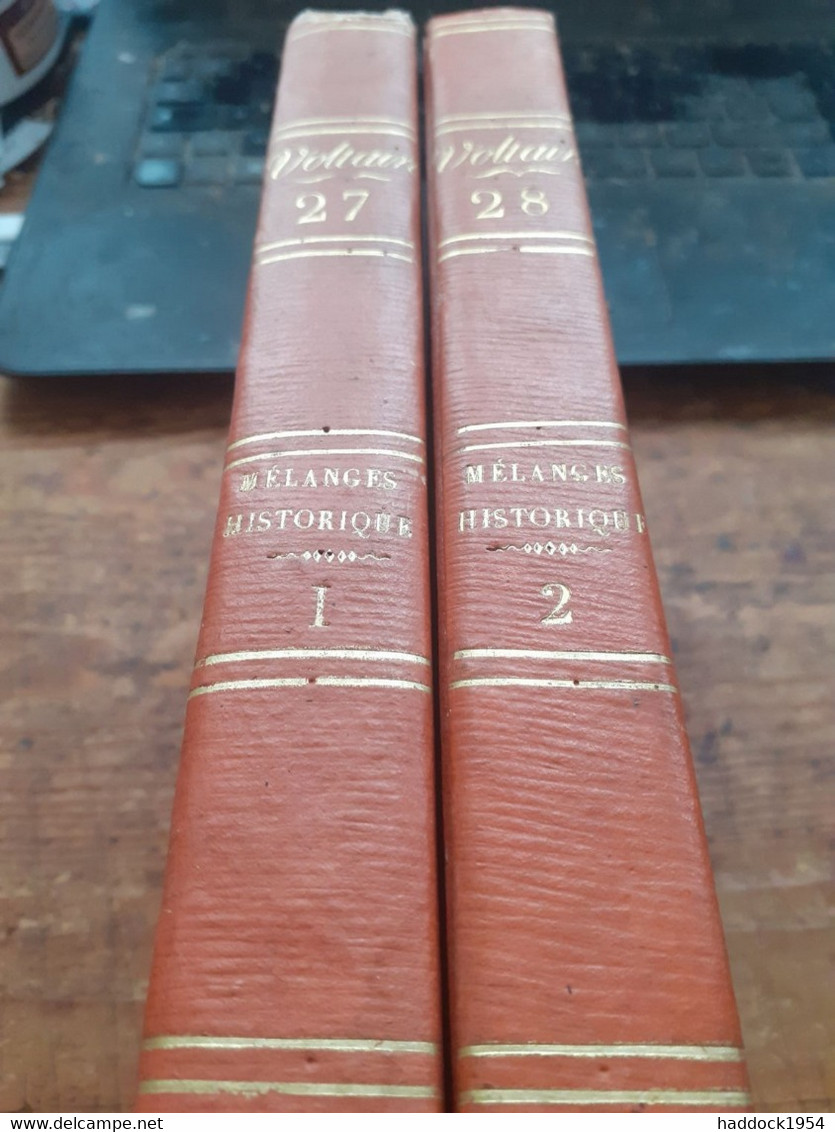 Mélanges Historiques 2 Tomes VOLTAIRE Société Littéraire-typographique 1785 - Altri & Non Classificati