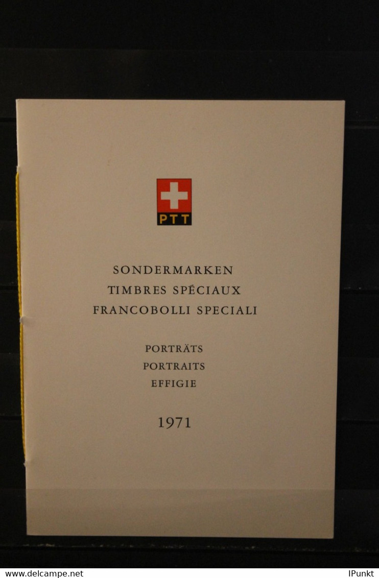 Schweiz 1971, PTT- Sammelheft  Nr. 107, Portraits, ESST - Autres & Non Classés