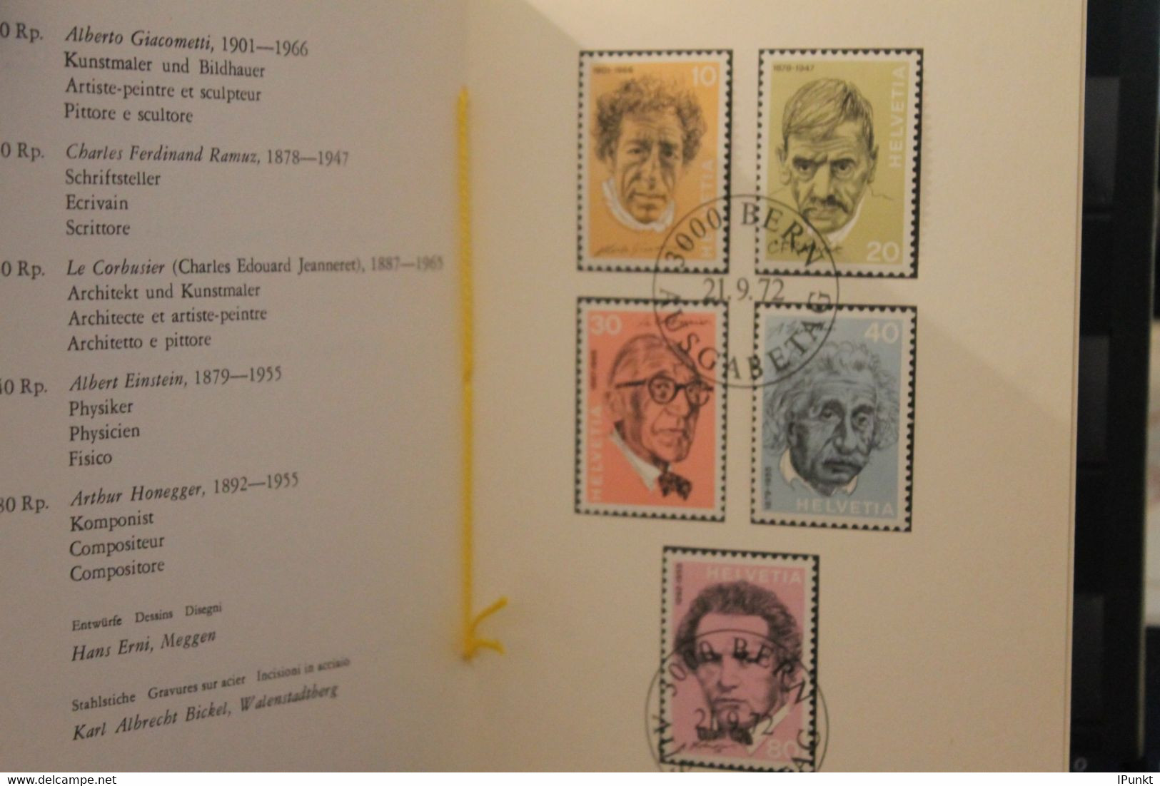 Schweiz 1972, PTT- Sammelheft  Nr. 114, Portraits, ESST - Sonstige & Ohne Zuordnung