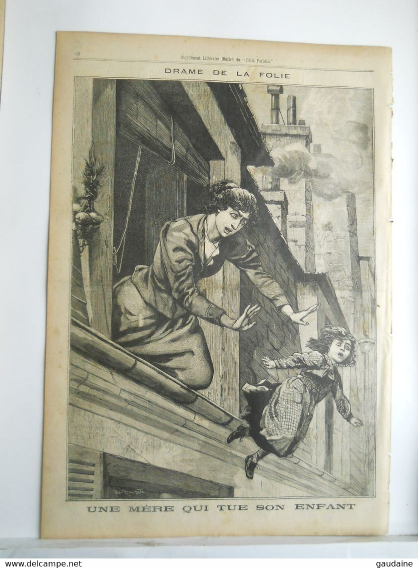 LE PETIT PARISIEN N°428 - 18 AVRIL 1897 - TELEGRAPHE MILITAIRE - DRAME DE FOLIE - PASSY RUE DE L'ANNONCIATION - 1850 - 1899