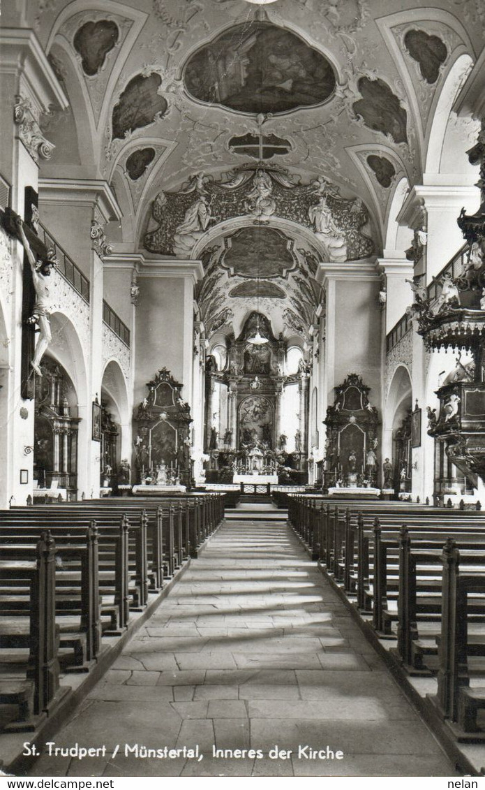 ST. TRUDPERT - MUNSTERTAL - INNERES DER KIRCHE - REAL PHOTO - Muenstertal