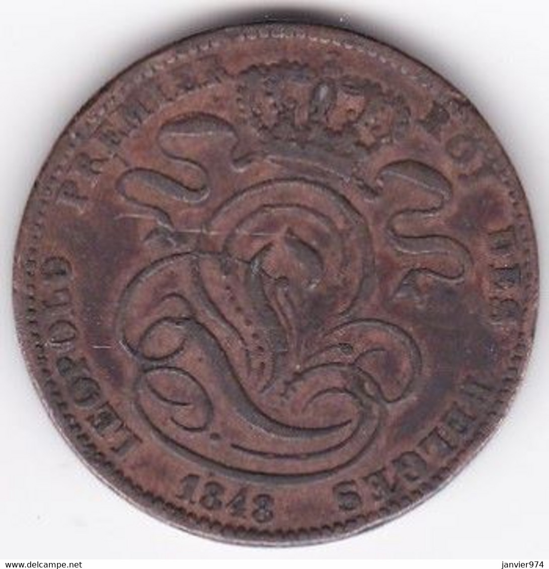 Belgique . 5 Centimes 1848 . Leopold Premier - 5 Cents