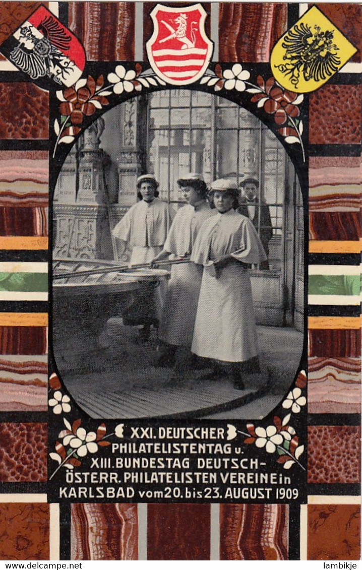 Österreich Postkarte Privat 1909 Philatelistentag - Covers & Documents