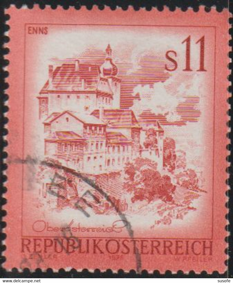 Austria 1973/83 Scott 973 Sello º Paisajes Ciudades Enns, Upper Austria Michel 1477 Yvert 1305 Stamps Timbre Autriche - Usati