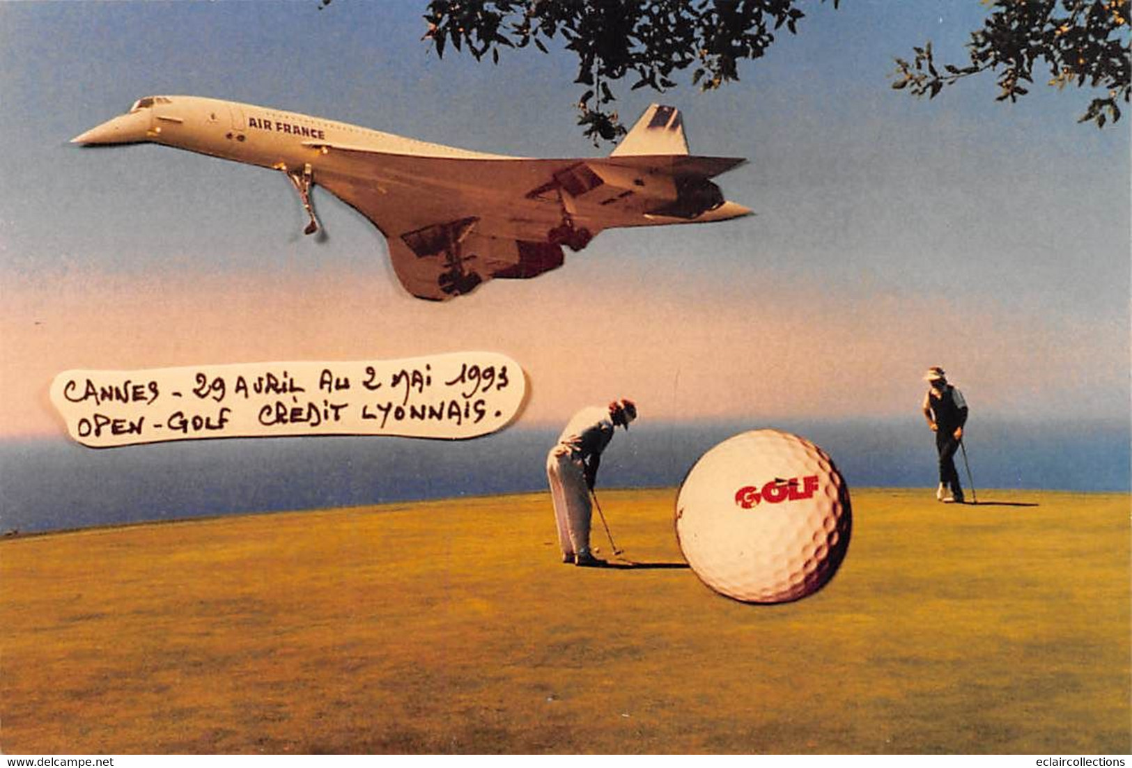 Sport:   Golf           Open Du Crédit Lyonnais 1993.  Avion Concorde   ..     (voir Scan) - Golf