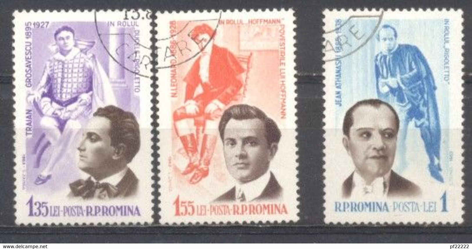 Rumania, 1964, Preobliterados,Y&T1965,1966, 1967, Con Goma - Other & Unclassified