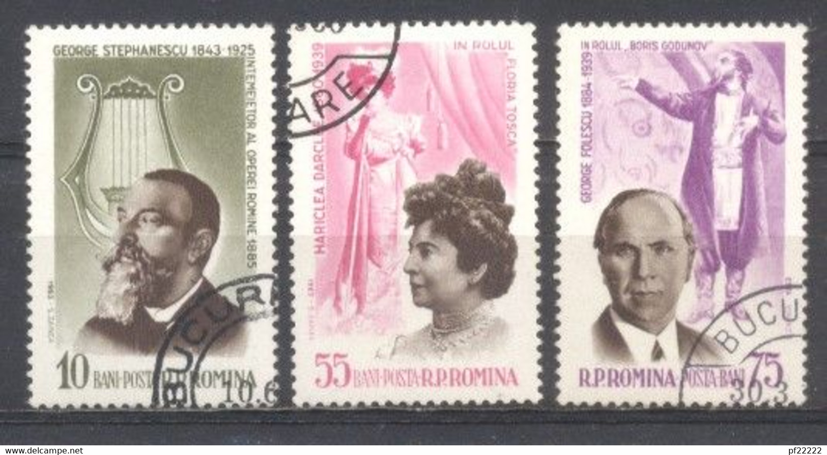 Rumania, 1964, Preobliterados,Y&T1959,1963,1964, Con Goma - Otros & Sin Clasificación