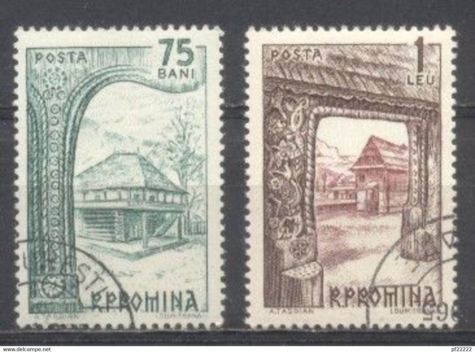 Rumania, 1963, Preobliterados,Y&T,1955,1956, Con Goma - Other & Unclassified