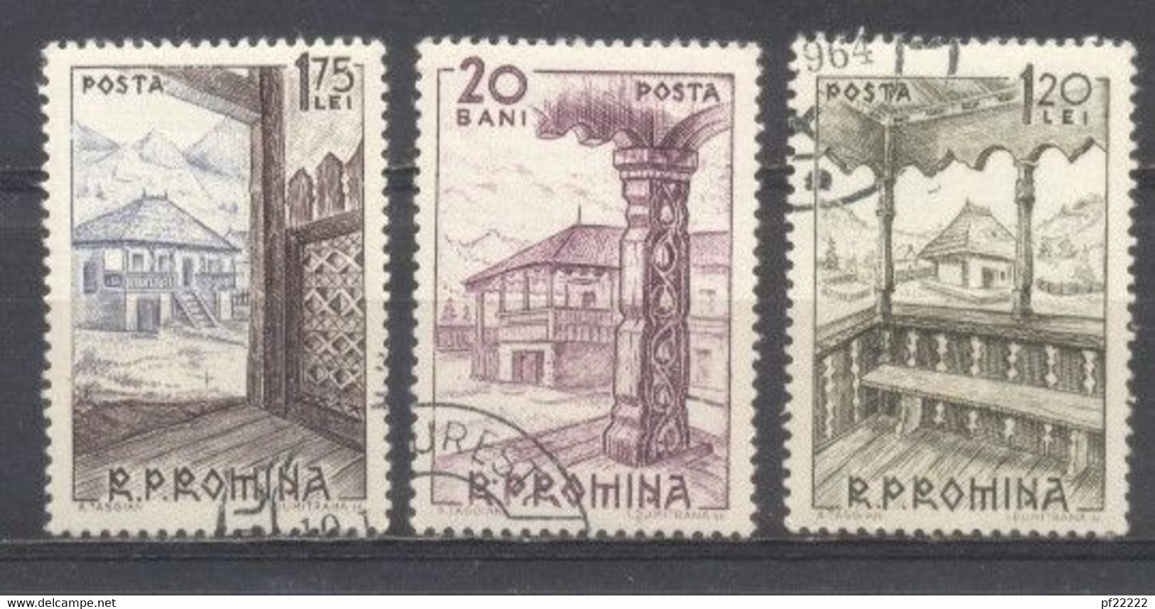 Rumania, 1963, Preobliterados,Y&T,1952,1957,1958, Con Goma - Andere & Zonder Classificatie