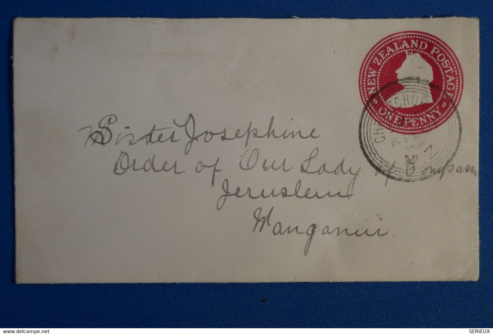 S19  NEW ZEALAND BELLE LETTRE 1901 POUR JERULSEM    + AFFRANCHISSEMENT INTERESSANT - Brieven En Documenten