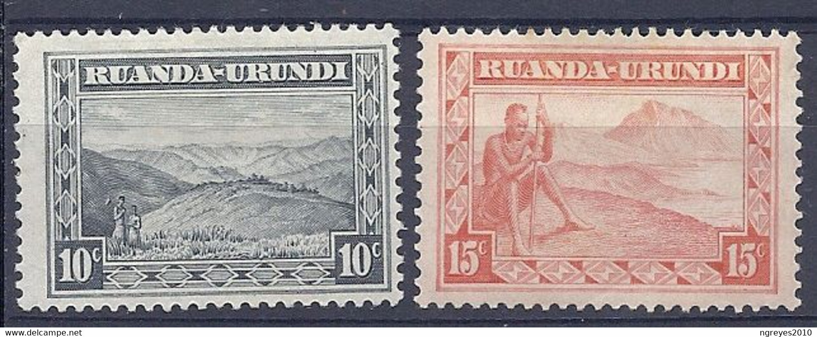 210038986  RUANDA-URUNDI.  YVERT  Nº  92/3  */MH - Unused Stamps