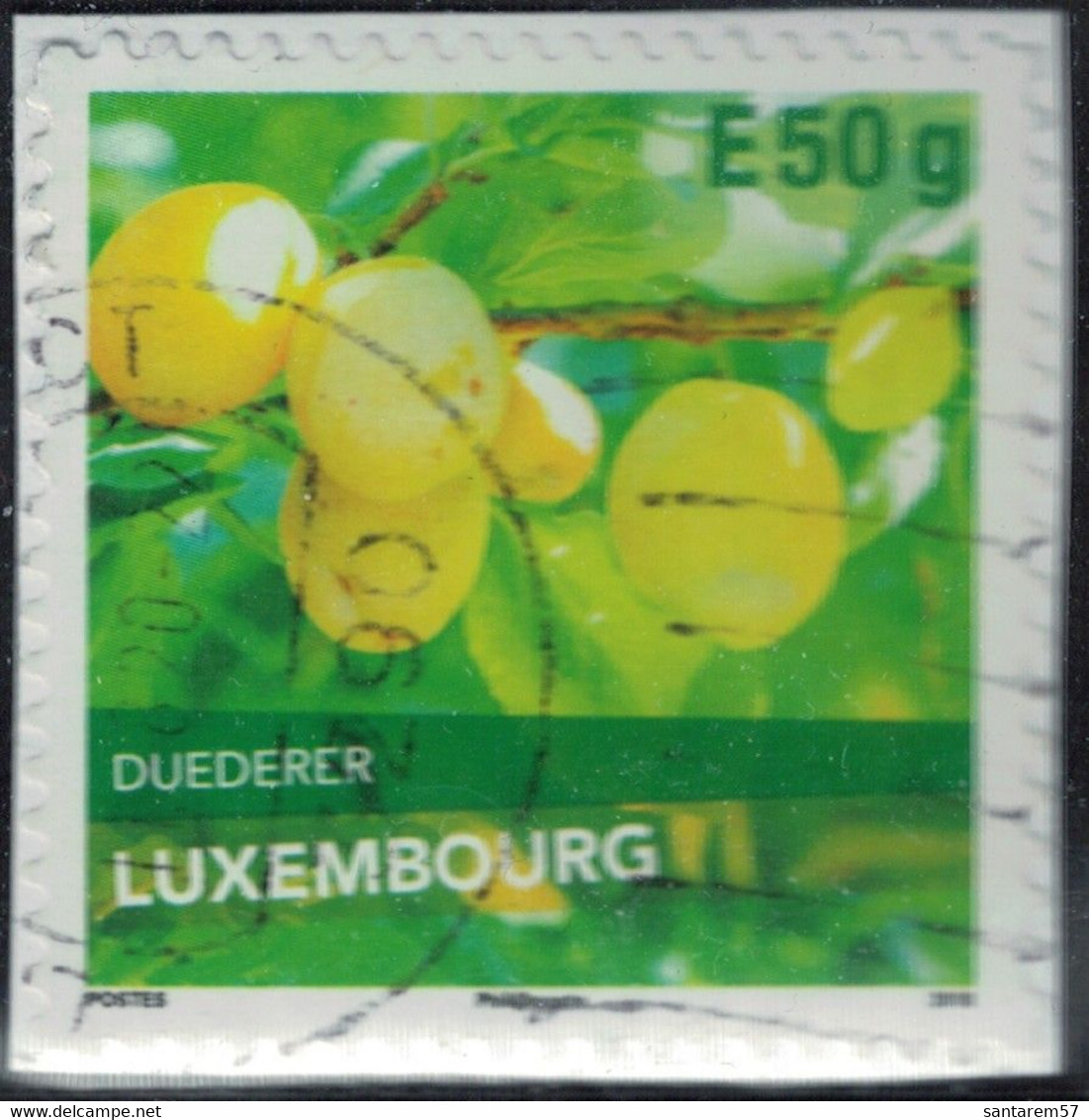 Luxembourg 2018 Oblitéré Used Fruits Duederer Variété De Prune SU - Gebruikt