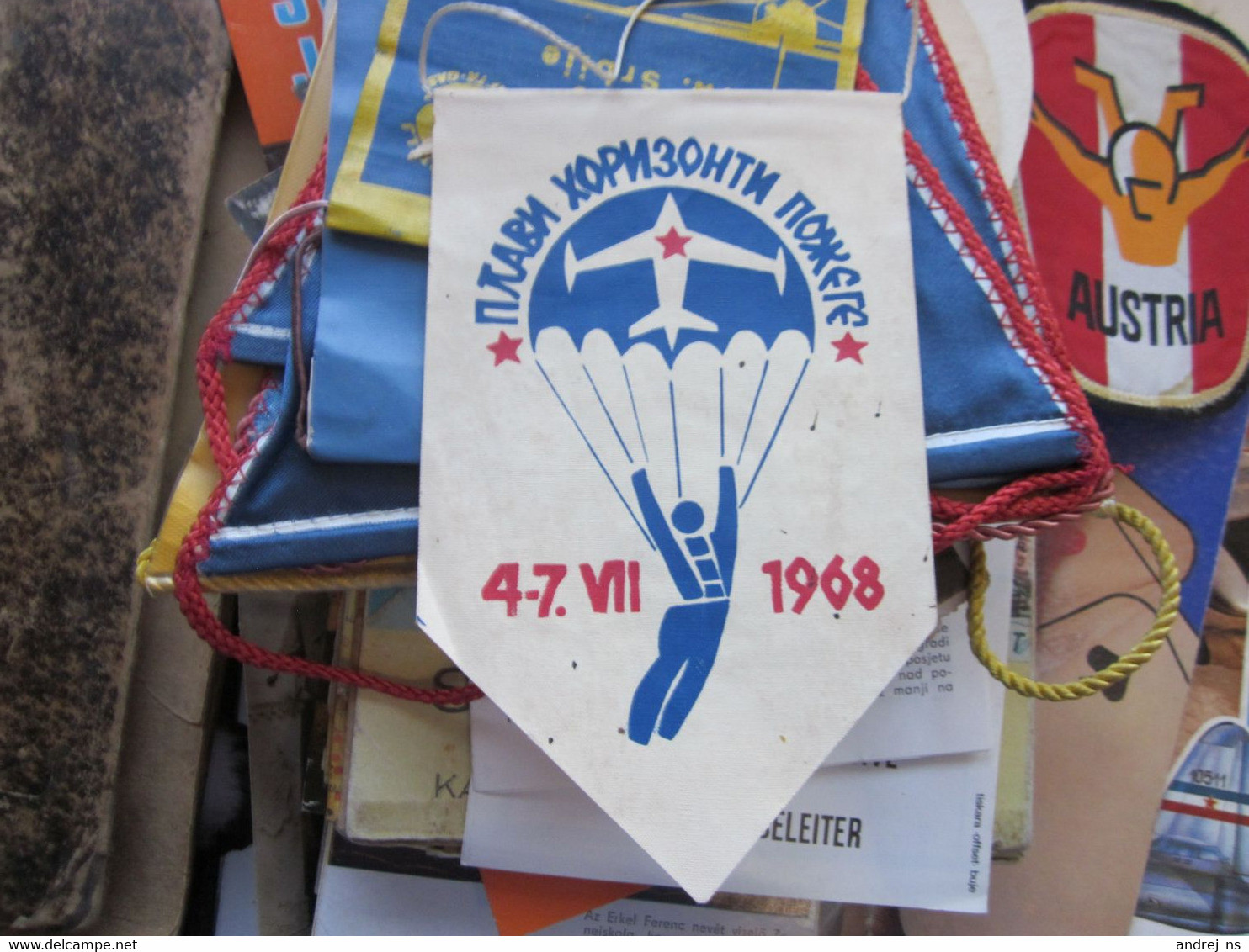 Parachutting Old Flag  Plavi Horizonti Pozege 1968 - Fallschirmspringen