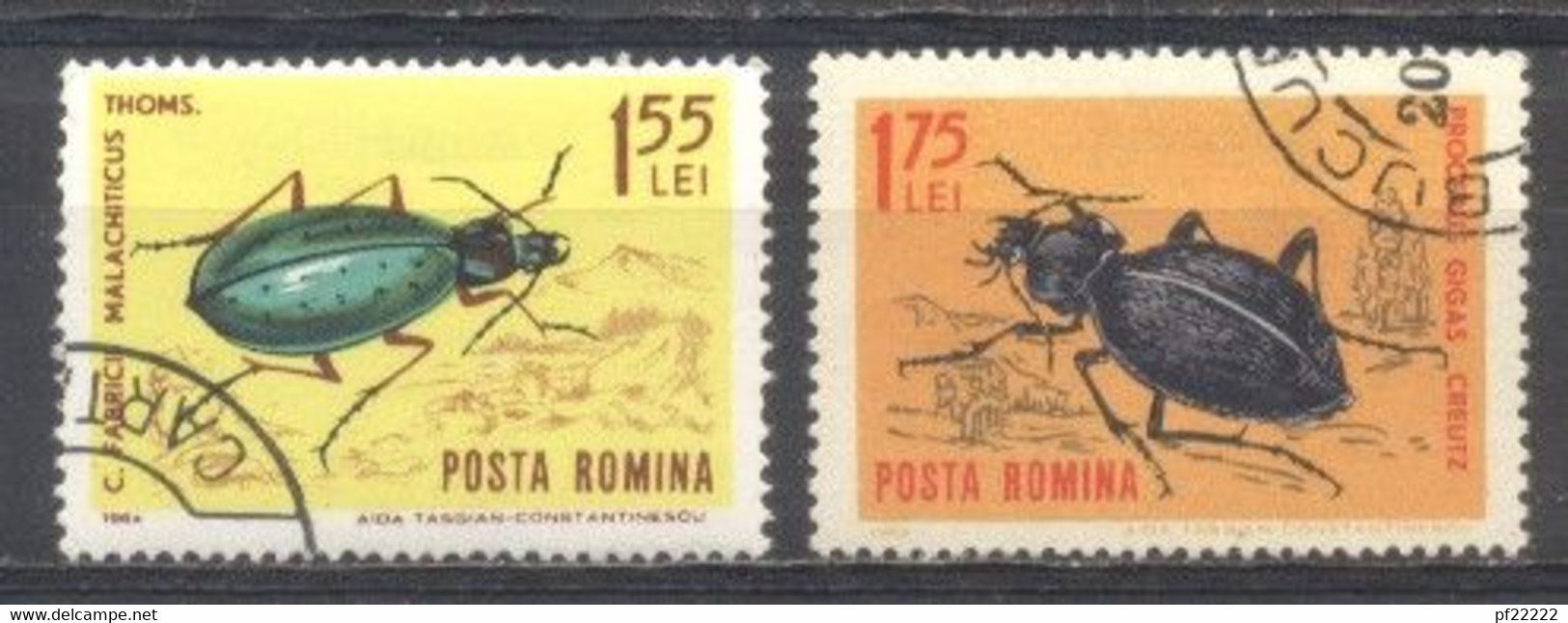 Rumania, 1964, Y&T. 1974,1975,preobliterado, Con Goma - Otros & Sin Clasificación