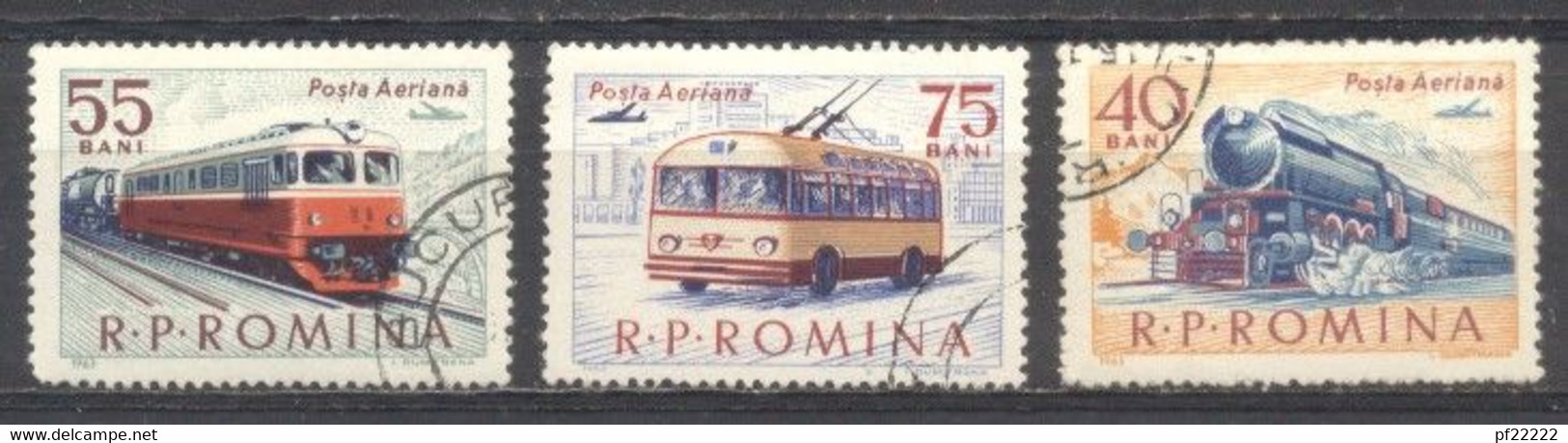 Rumania, 1963,transportes,preobliterado, Con Goma - Other & Unclassified