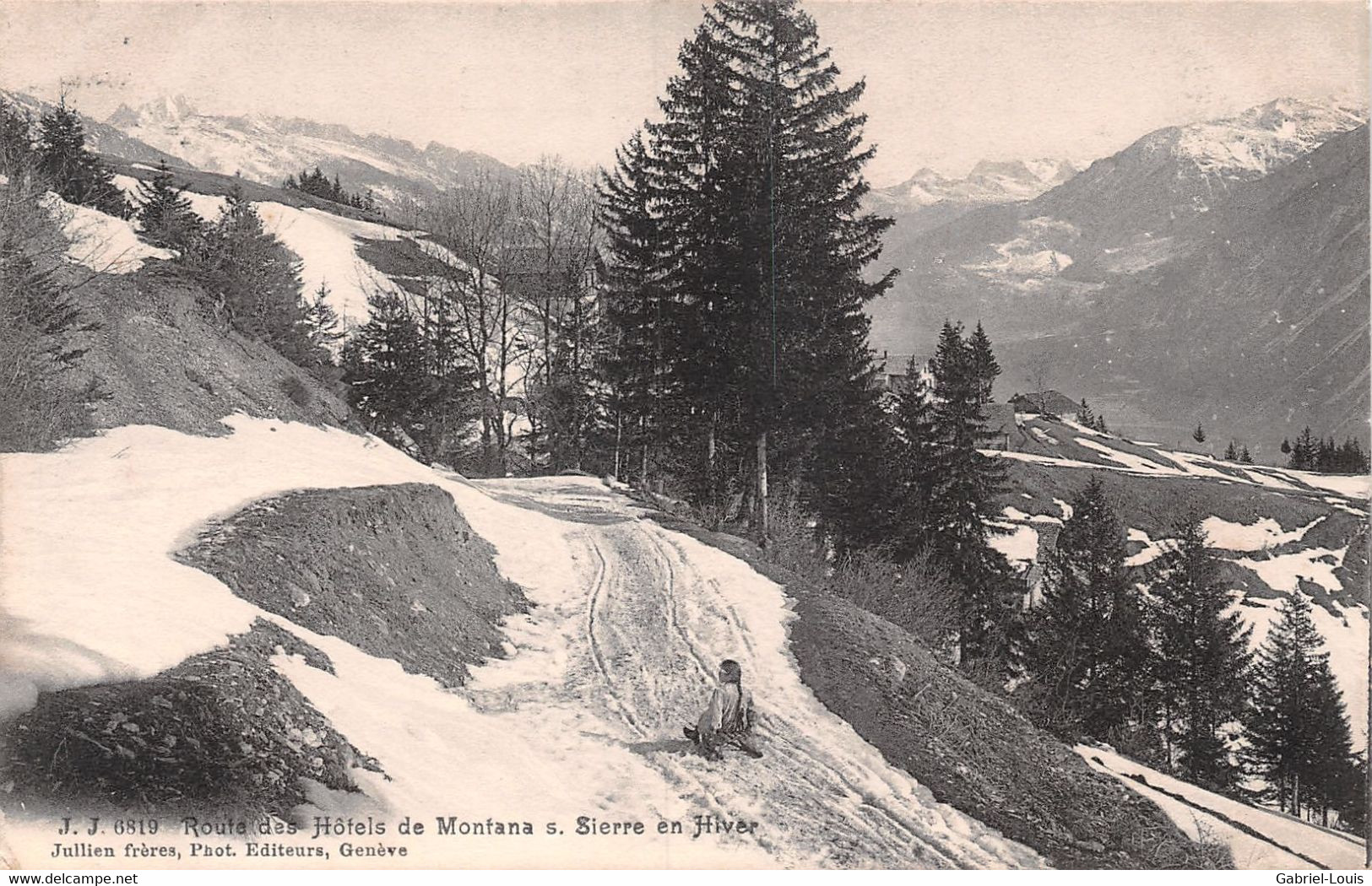 Route Des Hôtels De Montana S. Sierre En Hiver - Luge - Sierre