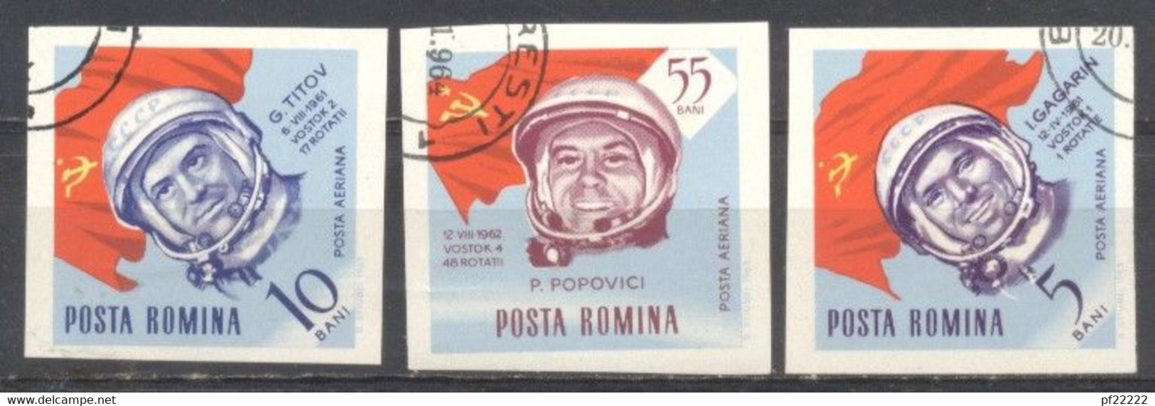 Rumania, 1964,Vostok,Yvert Tellier: 199,200,204, Sin Dentar,preobliterado, Con Goma - Other & Unclassified