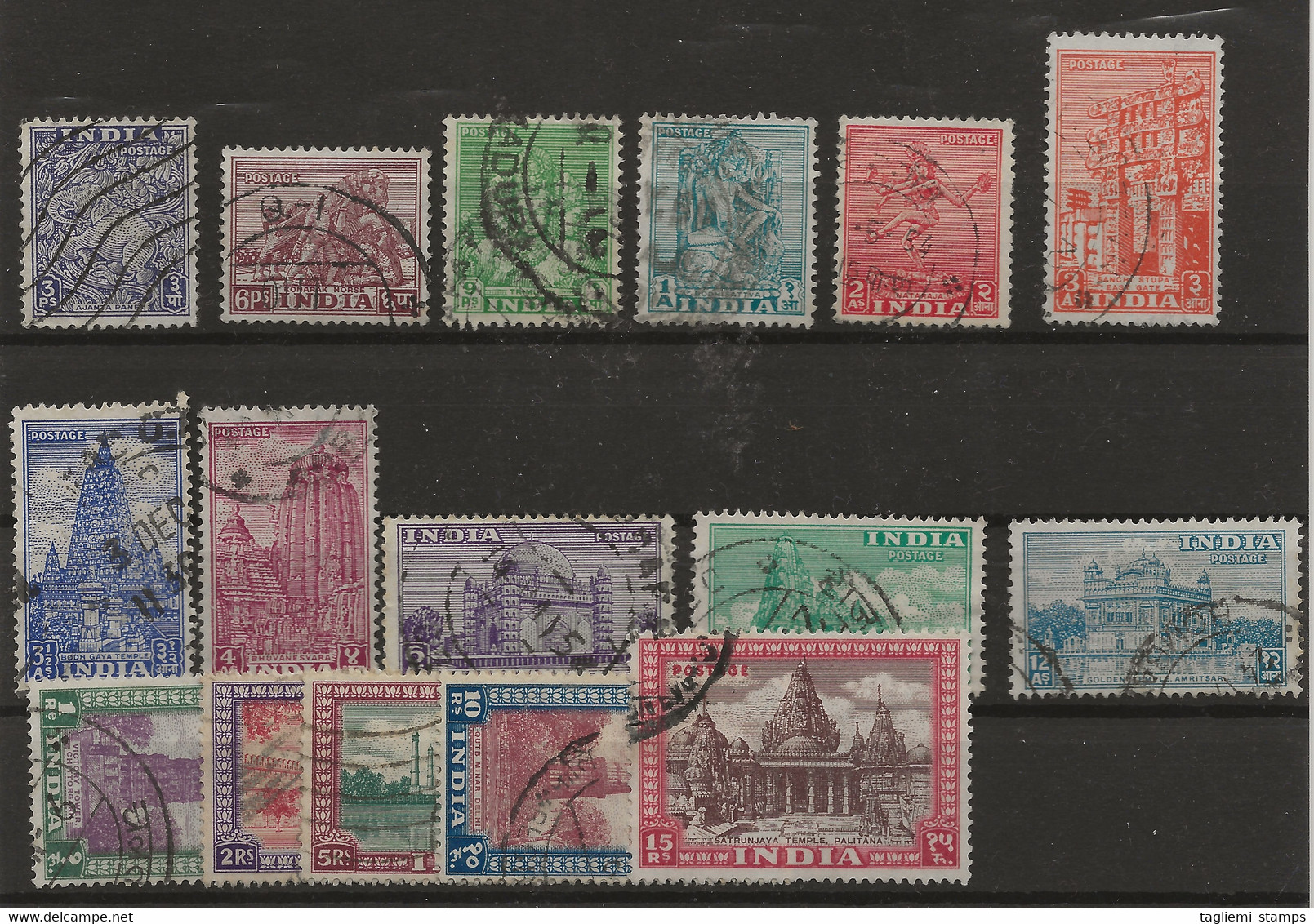 India, 1949, SG 309 - 324, Complete Set Of 16, Used - Usados