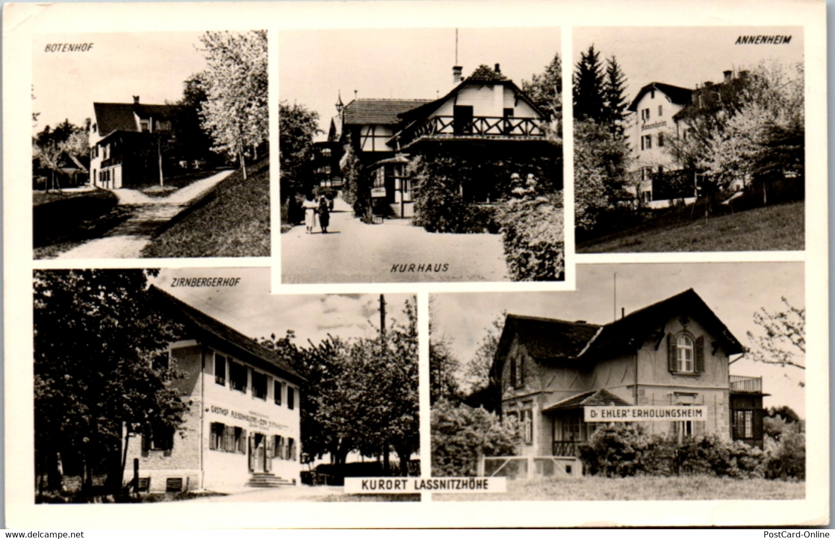 10236 - Steiermark - Lassnitzhöhe , Botenhof , Kurhaus , Annenheim , Zirnbergerhof , Dr. Ehler Erholungsheim , Mehrbildk - Lassnitzhöne