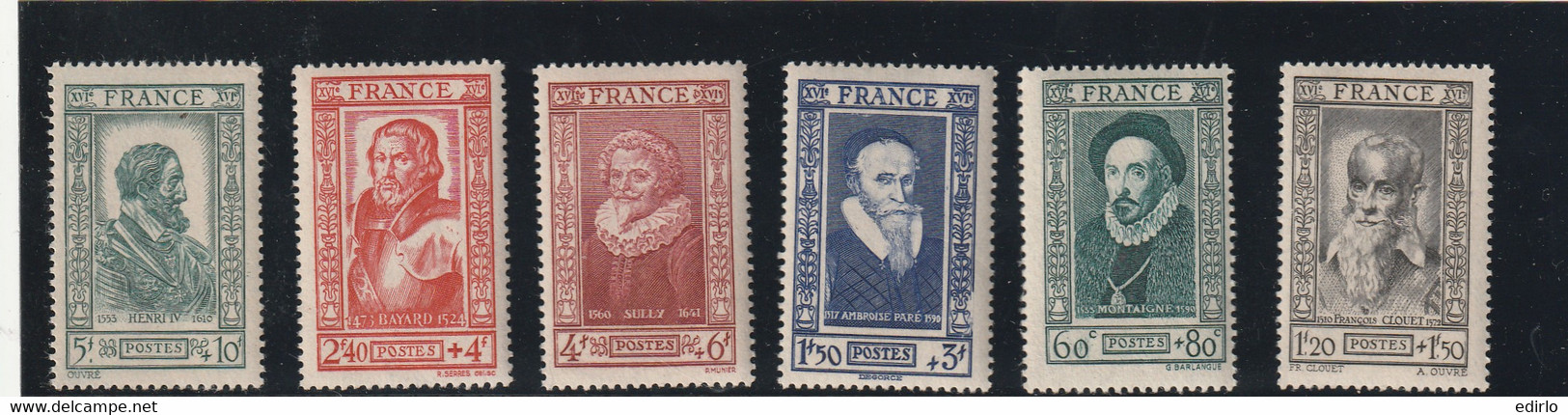 ///    FRANCE ///  Personnages Celèbres  N° 587 / 592 Neuf ** Côte 14€  ** Sana Charniere - Unused Stamps