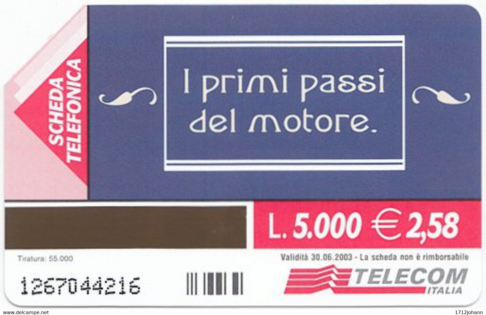 ITALY I-208 Magnetic Telecom - Traffic, Historic Car - Used - Public Ordinary