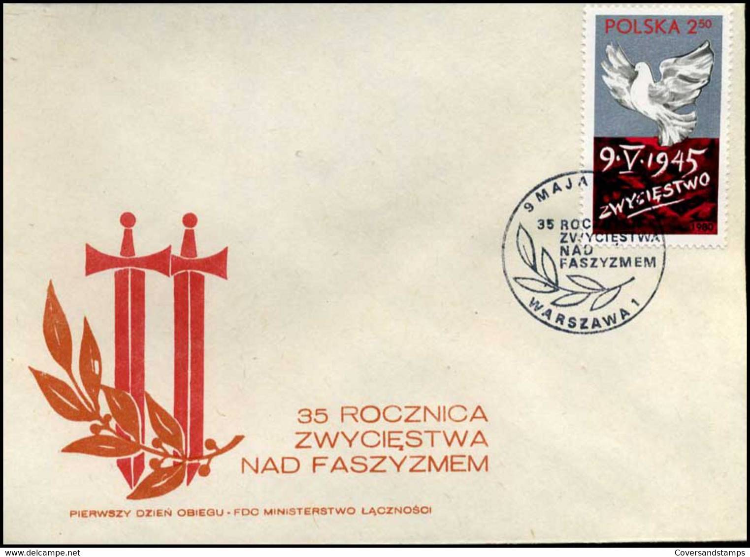 Polen - FDC -  35 Rocznica Zwyciestwa Nad Faszyzmem - FDC