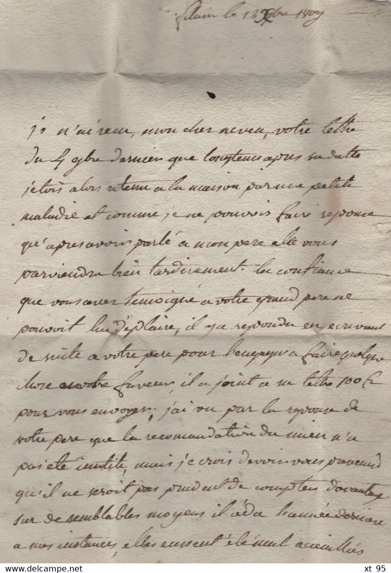 Vesoul - 69 - Haute Saone - Courrier De Filain - 1809 - 1801-1848: Précurseurs XIX