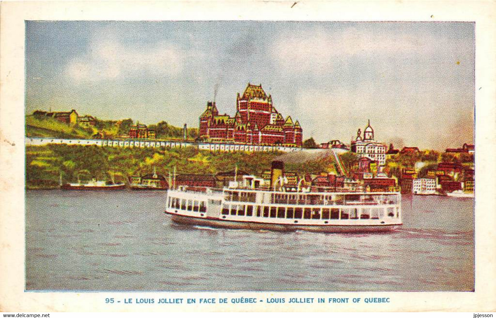 QUEBEC-VILLE - LE LOUIS JOLLIET EN FACE DE QUEBEC - BATEAU - Québec - Les Rivières