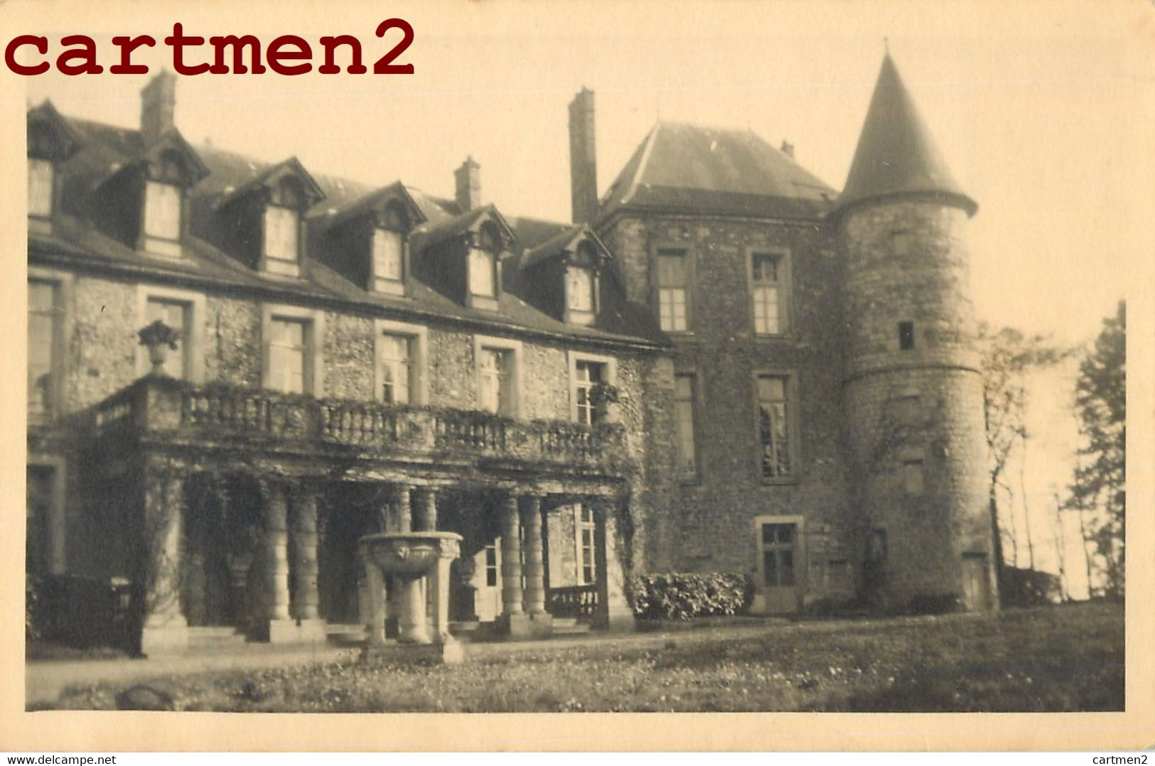 CARTE PHOTO : CHATEAU DE BRUYERES-LE-CHATEL 1946 ESSONNE 91 - Bruyeres Le Chatel