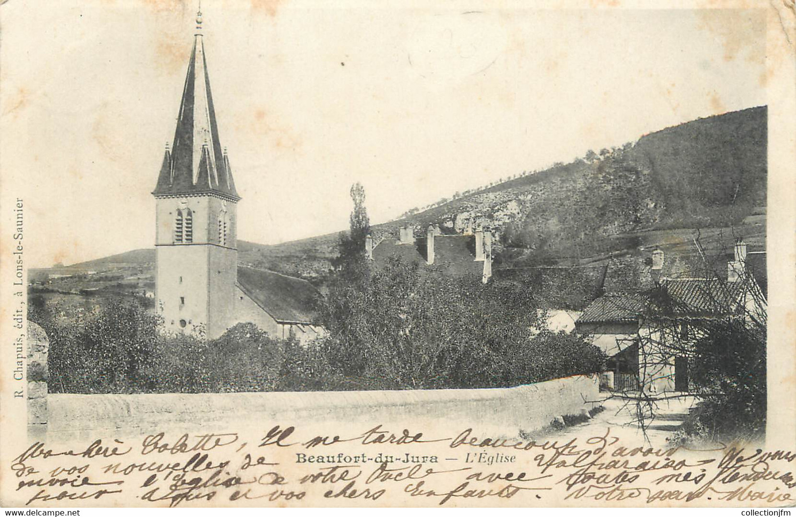 / CPA FRANCE 39 "Beaufort Du Jura, L'église" - Beaufort