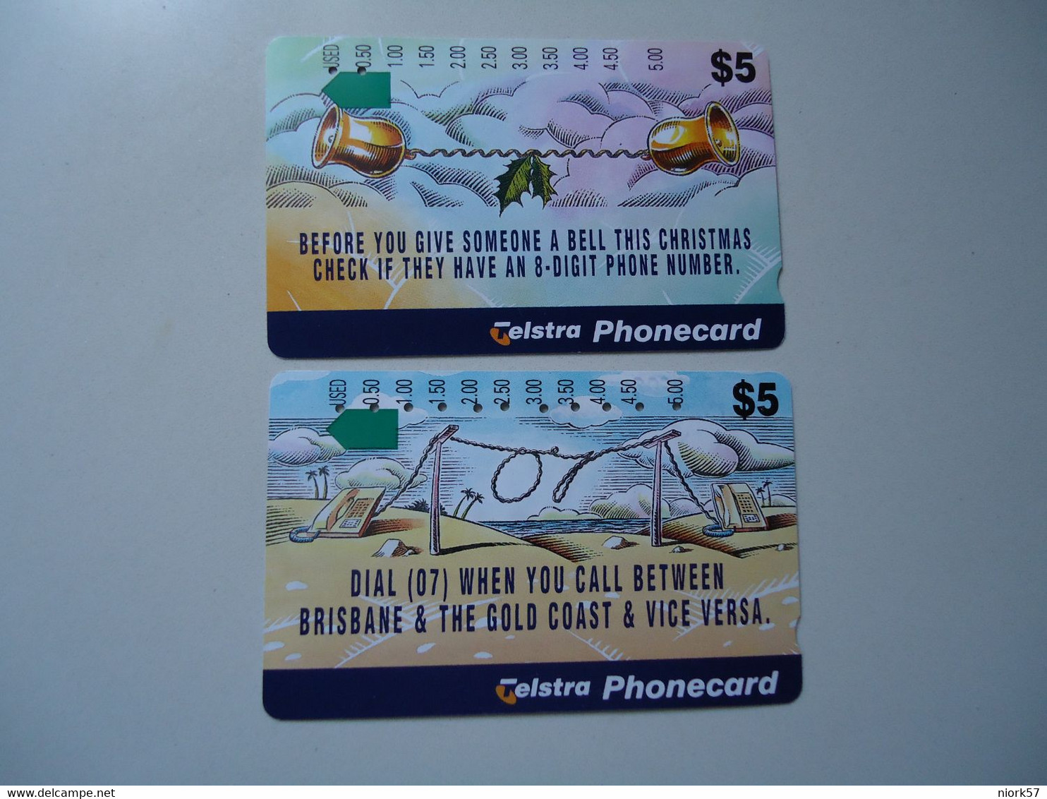 AUSTRALIA  USED CARDS  2 CHRISTMAS - Weihnachten