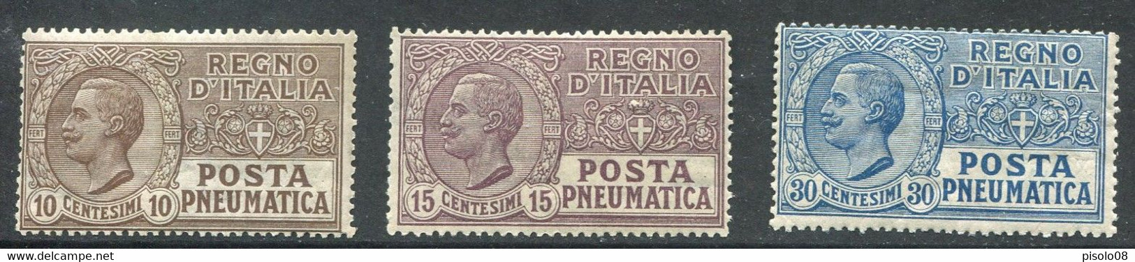 REGNO 1913-23 POSTA PNEUMATICA SERIE CPL. ** MNH - Rohrpost