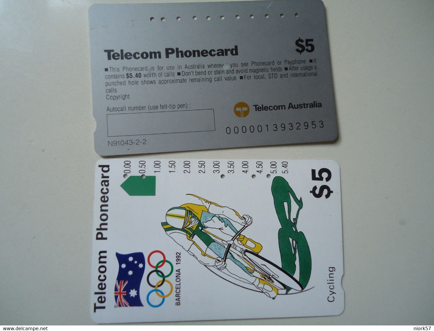 AUSTRALIA  USED   CARDS  OLYMPIC  GAMES BARCELONA 1992 - Juegos Olímpicos