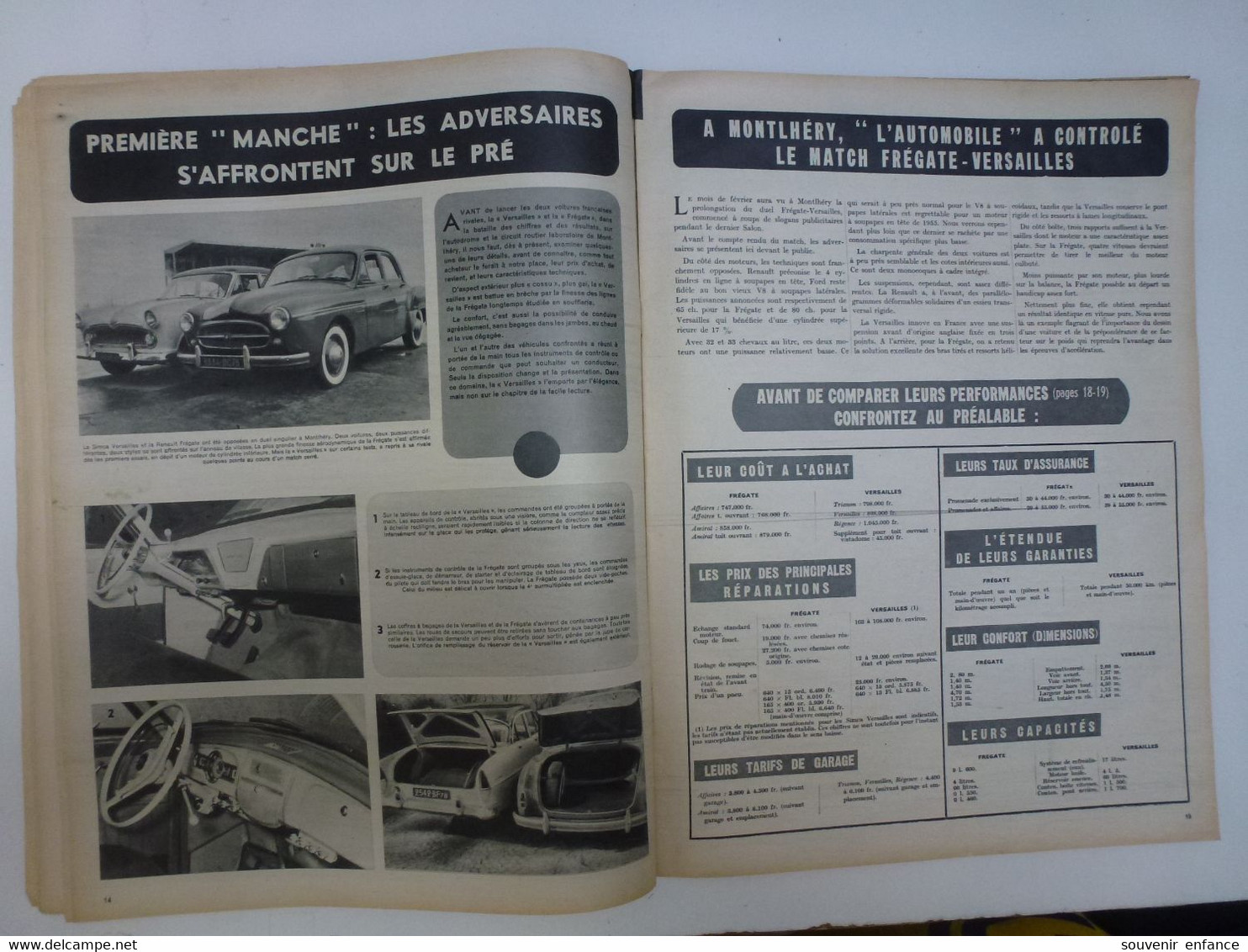 L'Automobile Mars 1955 Frégate Versailles 1100 Fiat Jeep Land Rover Goliath Mercedès Montlhery Circuit - Auto/Motorrad