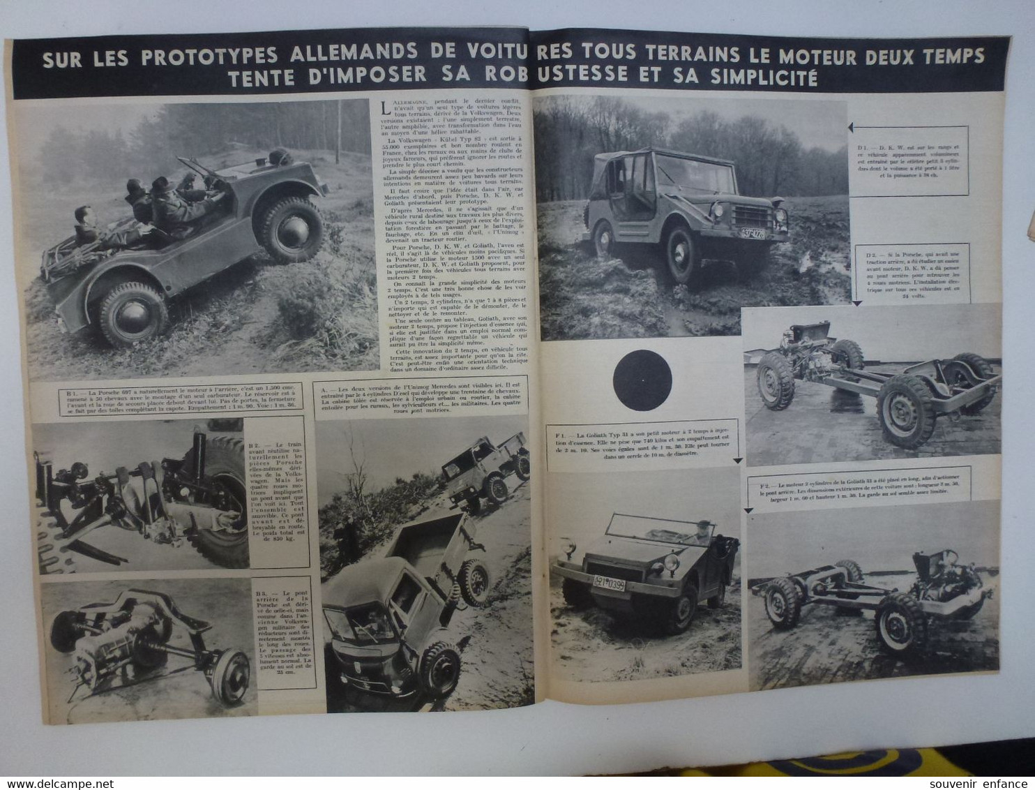 l'Automobile Mars 1955 Frégate Versailles 1100 Fiat Jeep Land Rover Goliath Mercedès Montlhery Circuit