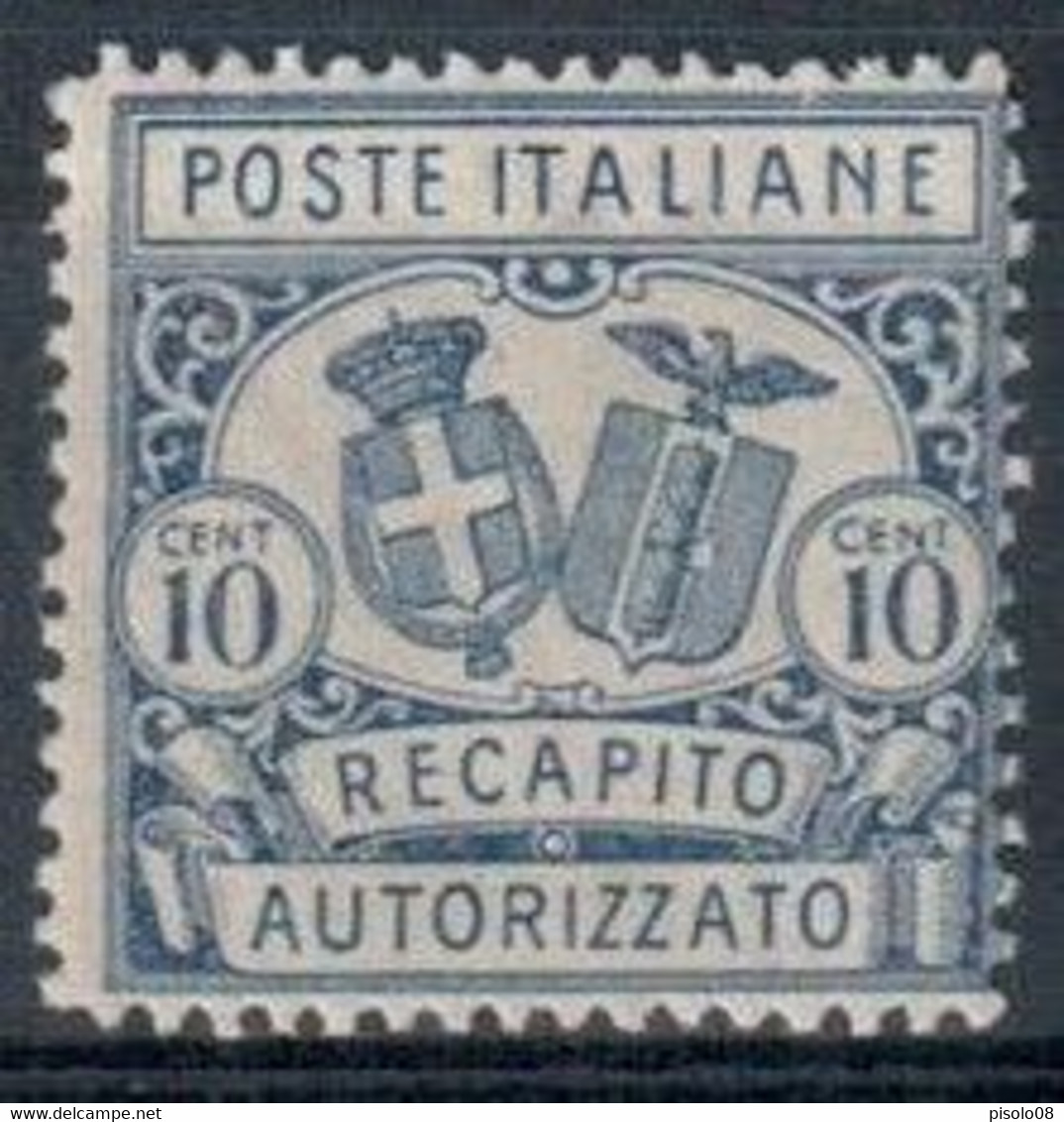 REGNO 1928 RECAPITO AUTORIZZATO DENT. 11 SASSONE N. 1 ** MNH - Poste Pneumatique