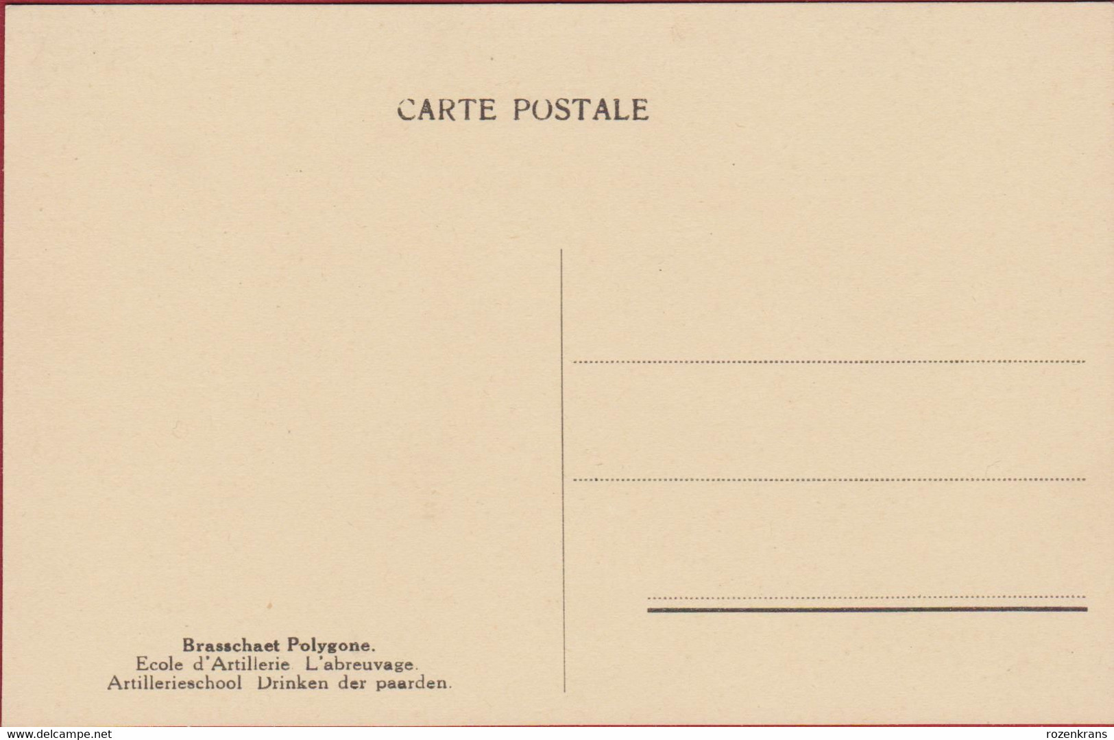 Brasschaat Brasschaet Polygone Ecole D'Artillerie L'Abreuvage Artillerieschool Drinken Der Paarden - Brasschaat