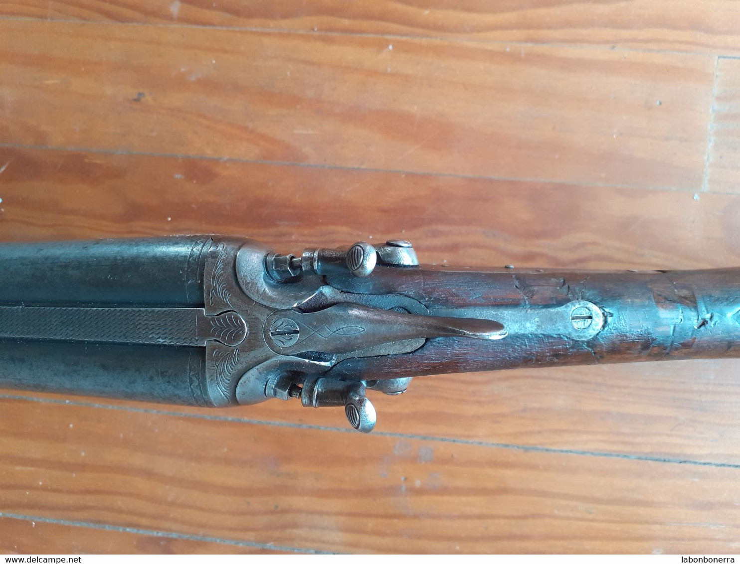 ANCIEN FUSIL A CHIEN 16/70 POINÇON COURONNE ELG