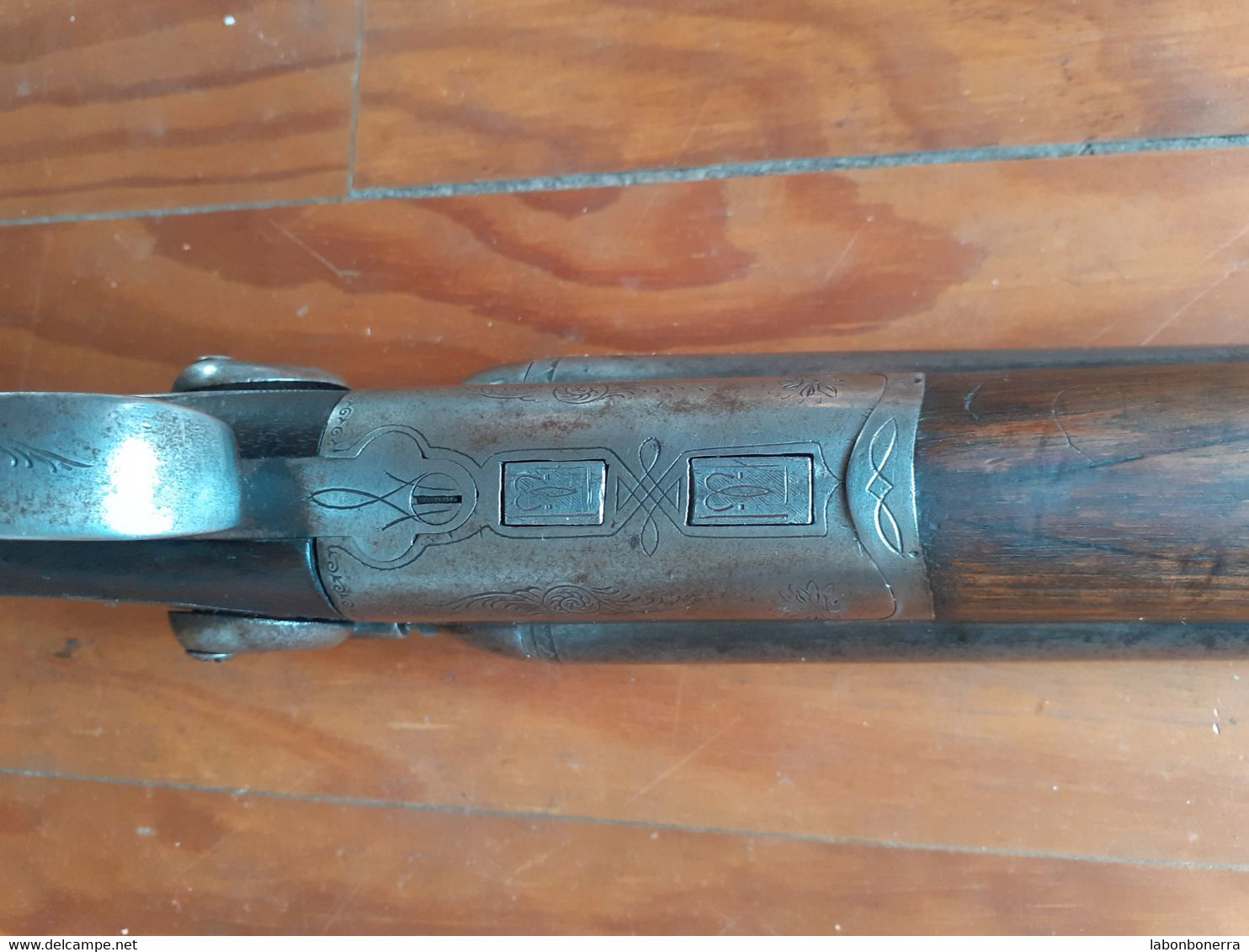 ANCIEN FUSIL A CHIEN 16/70 POINÇON COURONNE ELG