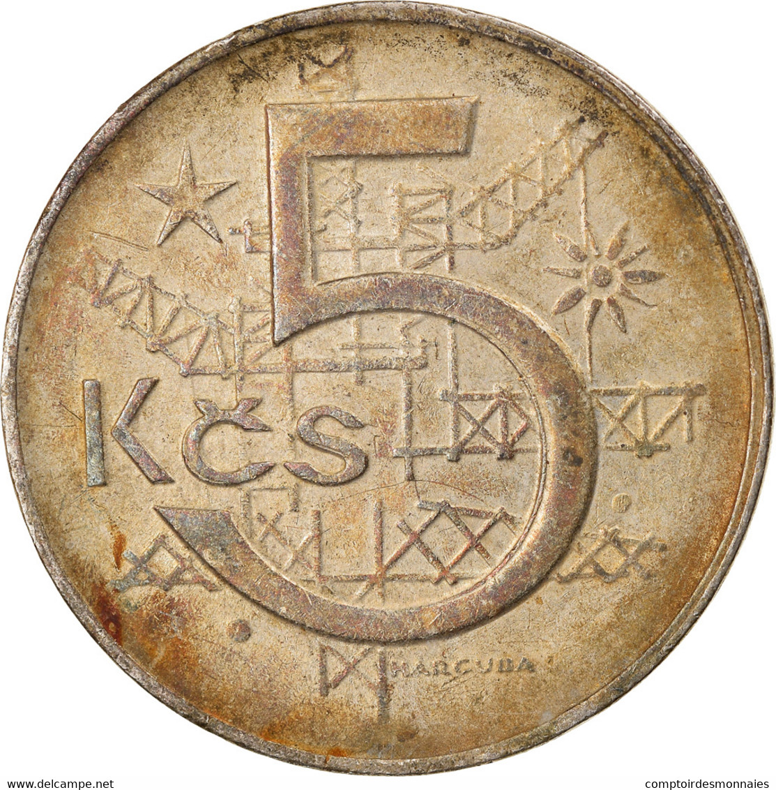 Monnaie, Tchécoslovaquie, 5 Korun, 1975, TTB, Copper-nickel, KM:60 - Czech Republic