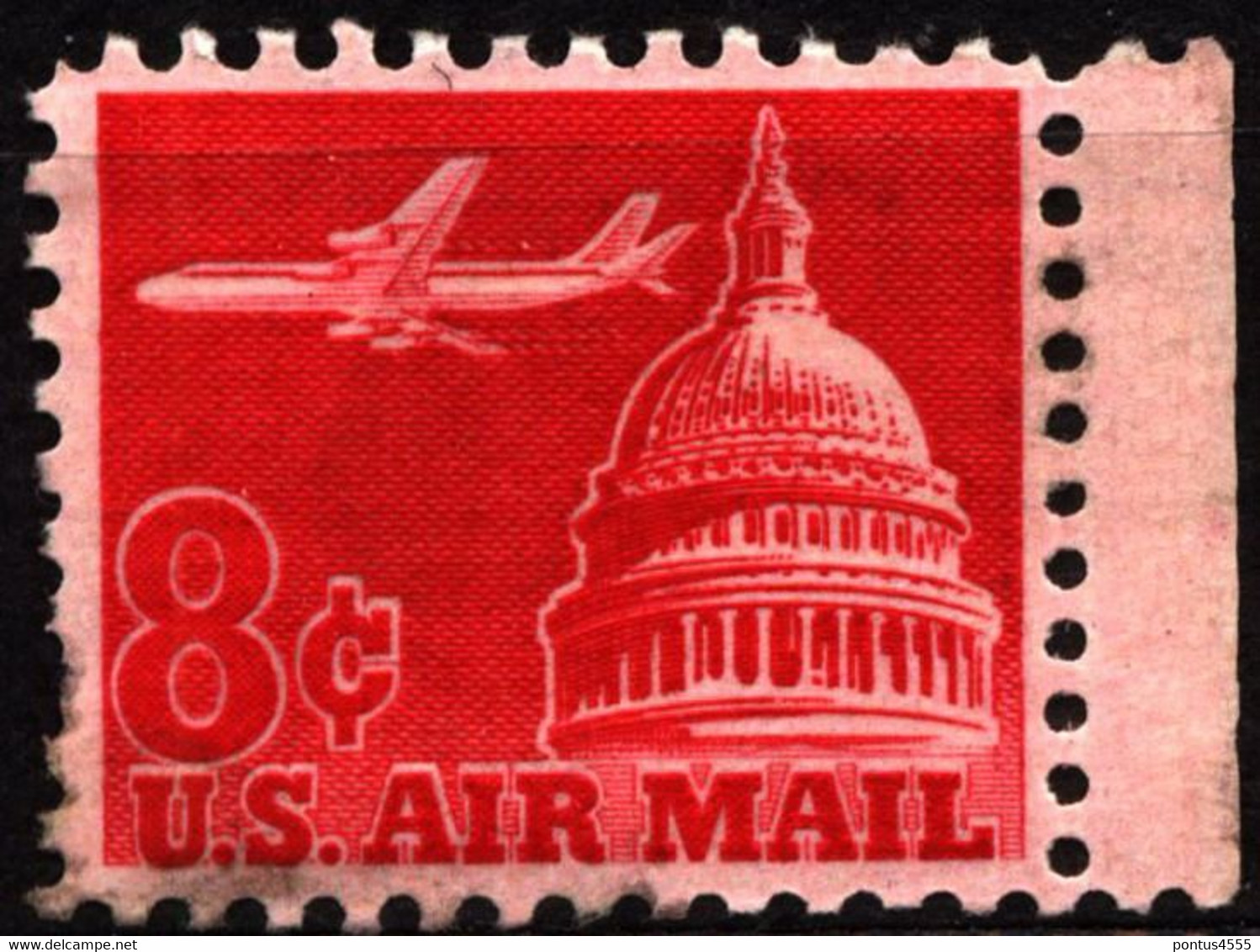 USA 1962 Mi 836 Jet Airliner Over Capitol MNH - 3b. 1961-... Ungebraucht