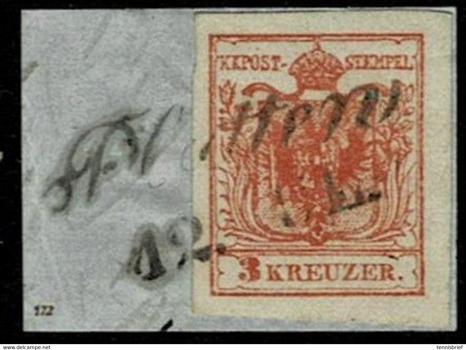 (1850) Nr. 3, Klar " Platten "  ,  A4853 - Gebraucht